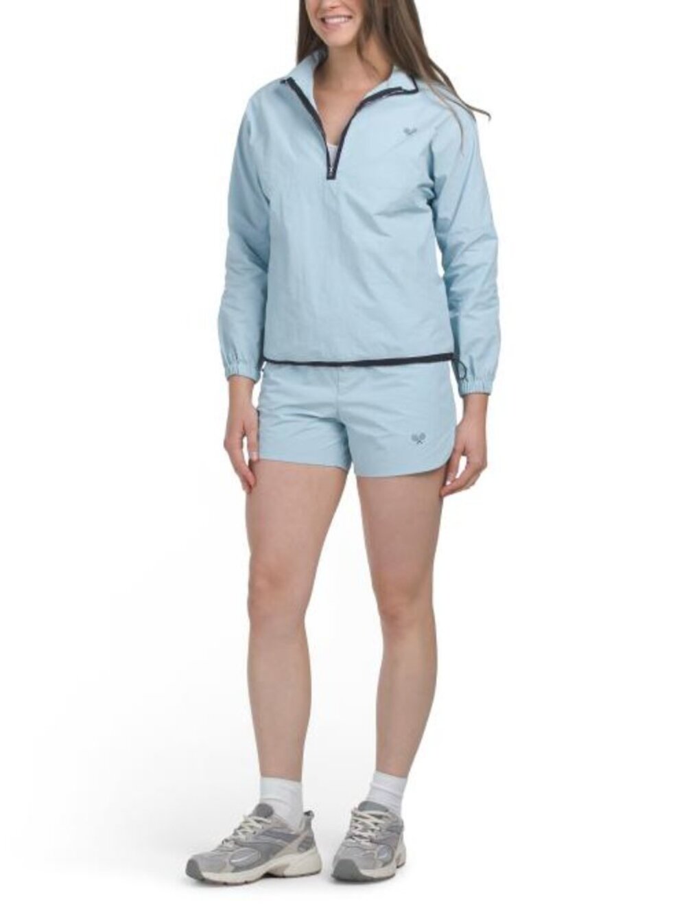 LOVE ALL Quarter Zip Jacket And Shorts Tennis Set